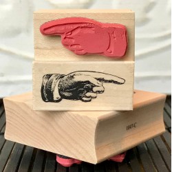 That Way Pointing Finger Rubber Stamp That Way Pointing Finger Rubber Stamp