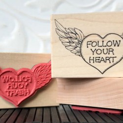 Follow Your Heart Rubber Stamp Follow Your Heart Rubber Stamp