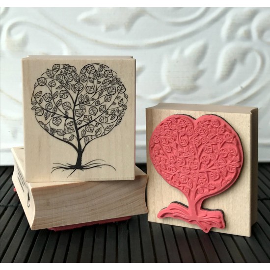 Heart Tree Rubber Stamp