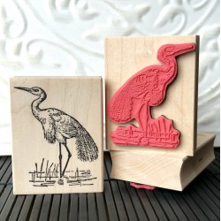 Egret Bird Rubber Stamp Egret Bird Rubber Stamp