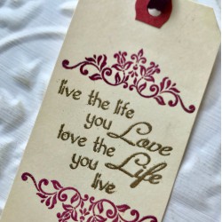 Floral Scroll Rubber Stamp