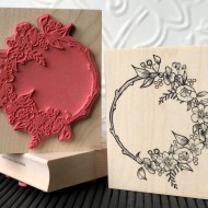 Floral Wreath Rubber Stamp Floral Wreath Rubber Stamp