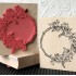 Floral Wreath Rubber Stamp