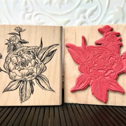 Peony Rubber Stamp Peony Rubber Stamp
