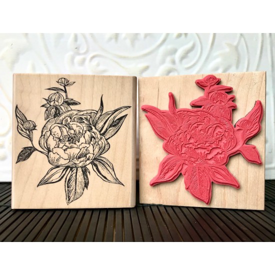 Peony Rubber Stamp