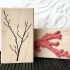 Winter Branch Rubber Stamp