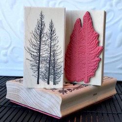 Deadwood Trees Rubber Stamp