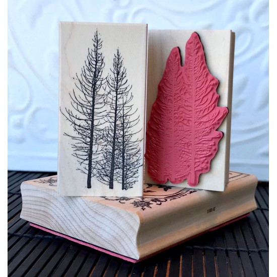 Deadwood Trees Rubber Stamp