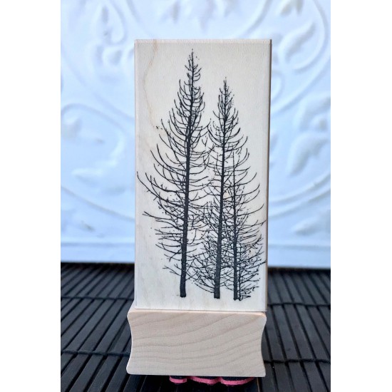 Deadwood Trees Rubber Stamp