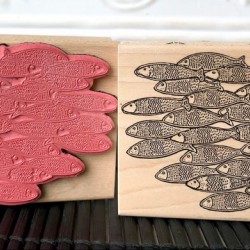 School Of Fish  Rubber Stamp School Of Fish  Rubber Stamp