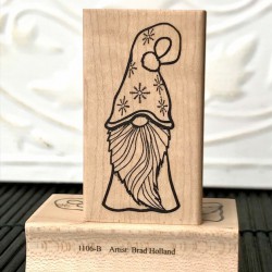 Frosty Gnome Rubber Stamp