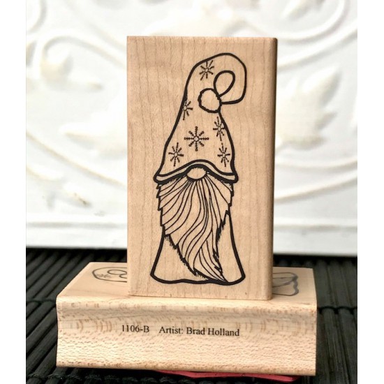 Frosty Gnome Rubber Stamp