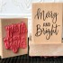 Merry and Bright Rubber Stamp