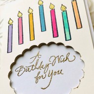Birthday Candle Rubber Stamp Birthday Candle Rubber Stamp