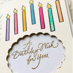 Birthday Candle Rubber Stamp Birthday Candle Rubber Stamp