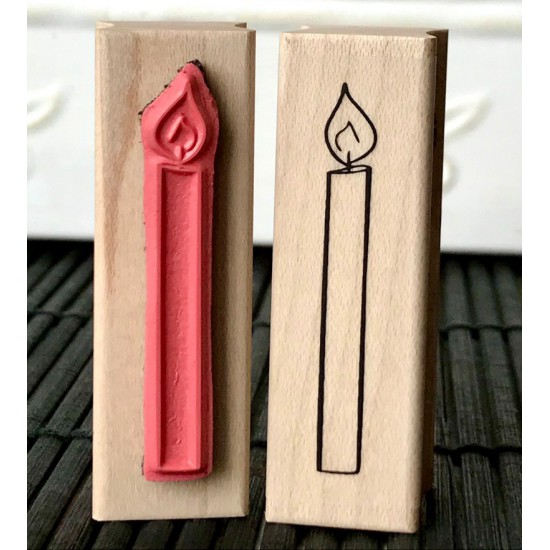 Birthday Candle Rubber Stamp