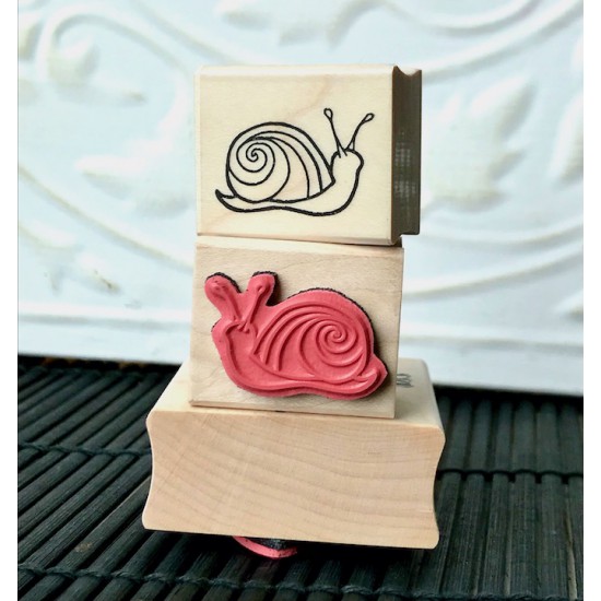 Rafael the Snail Rubber Stamp