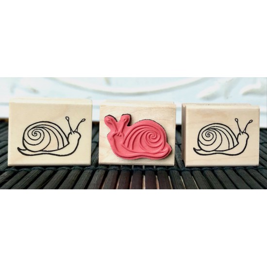 Rafael the Snail Rubber Stamp