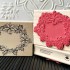 Holly and Poinsettia Wreath Rubber Stamp