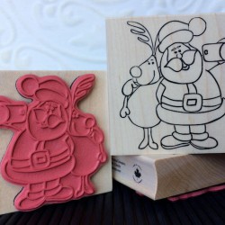 Selfie Santa Rubber Stamp Selfie Santa Rubber Stamp