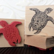 Tropical Sea Turtle Rubber Stamp Tropical Sea Turtle Rubber Stamp
