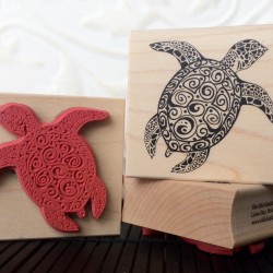 Tropical Sea Turtle Rubber Stamp Tropical Sea Turtle Rubber Stamp