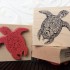 Tropical Sea Turtle Rubber Stamp
