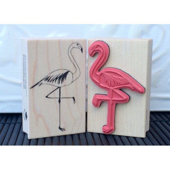 Flamingo Rubber Stamp
