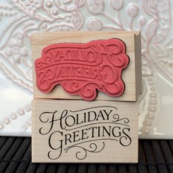 Holiday Greetings Rubber Stamp Holiday Greetings Rubber Stamp