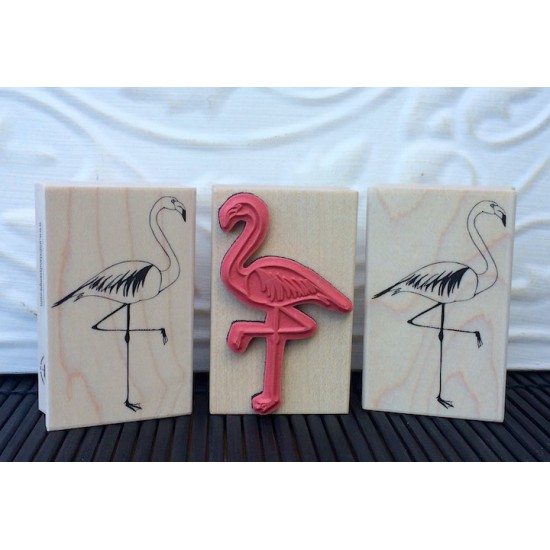 Flamingo Rubber Stamp