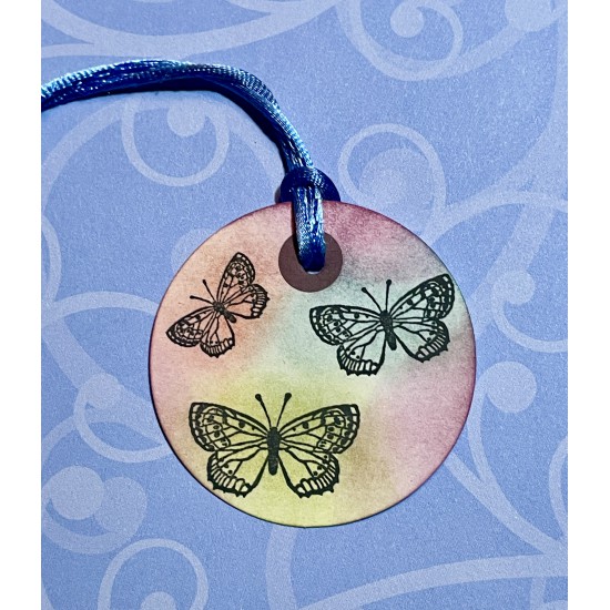 Three Butterflies Rubber Stamp Three Butterflies Rubber Stamp