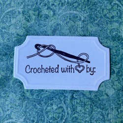 Crocheted with Love Rubber Stamp