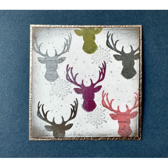 Deer Antlers Rubber Stamp