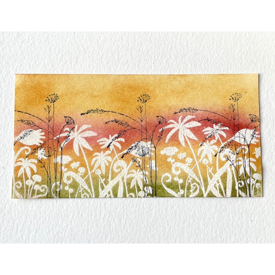 Silhouette Garden Rubber Stamp Silhouette Garden Rubber Stamp