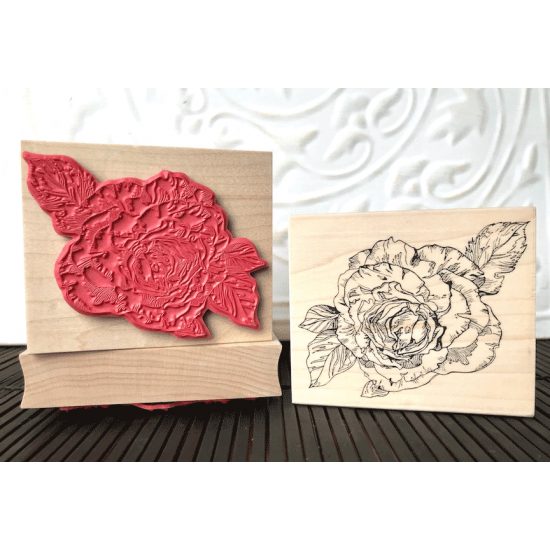 Tea Rose Rubber Stamp