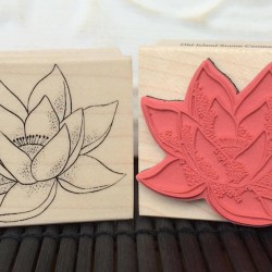 Lotus Flower Rubber Stamp