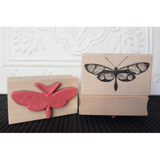 Confusa Butterfly Rubber Stamp