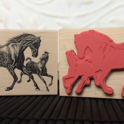 Horse and Pony Rubber Stamp Horse and Pony Rubber Stamp