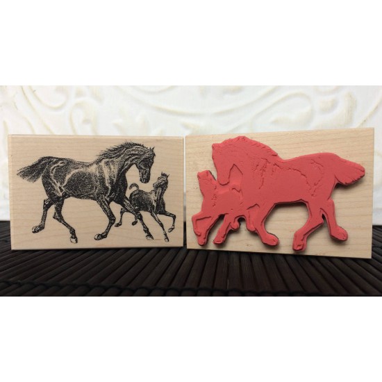 Horse and Pony Rubber Stamp
