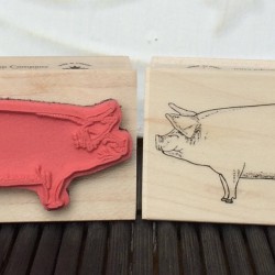 Pig Rubber Stamp Pig Rubber Stamp