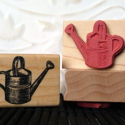 Watering Can Rubber Stamp