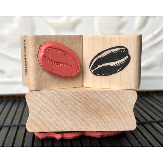 Coffee Bean Rubber Stamp