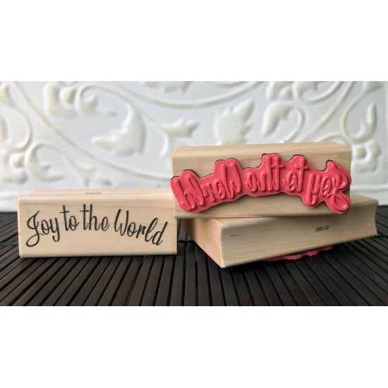 Joy to the World Rubber Stamp