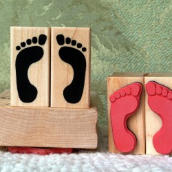 Footprints Rubber Stamp Footprints Rubber Stamp