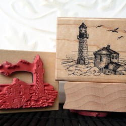Small Lighthouse Rubber Stamp