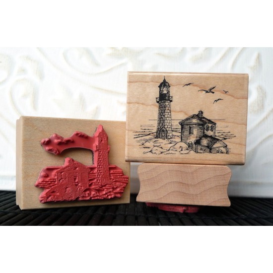 Small Lighthouse Rubber Stamp