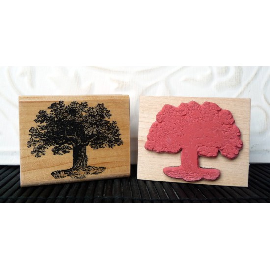 Shaggy Tree Rubber Stamp