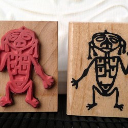 Steve Petroglyph Rubber Stamp