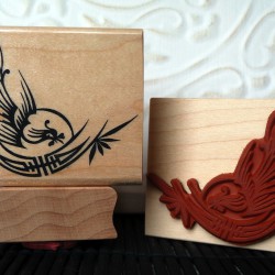 Phoenix and Shou Rubber Stamp Phoenix and Shou Rubber Stamp