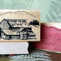 Ruckle Barn Rubber Stamp